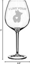 Wine Glass Goblet Corgi Butt I like Your Butt Funny (20 oz Jumbo)