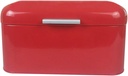 Storage Box, Home Office Metal Storage Box Bread Shape Large Capacity Container Organizer Kitchen Storage - Red