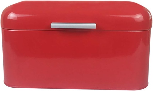 [BRSWYZAQPJ7BGD3B] Storage Box, Home Office Metal Storage Box Bread Shape Large Capacity Container Organizer Kitchen Storage - Red