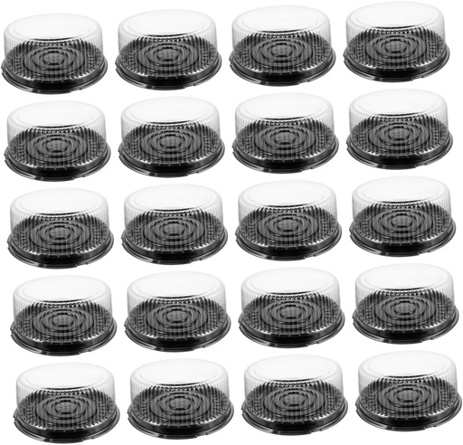 [BRSREFL3OZYWCCTK] Mikinona 20pcs Cake Boxes Lids Cake Transport Container Cheesecake Carriers for Transport