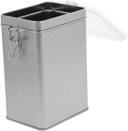 [BRSREYAFCF5QKFDO] Coffee Bean Canister with Window Airtight Food Storage Jar for Tea Cookies and Spices Container with Lid for Kitchen Organization Silver