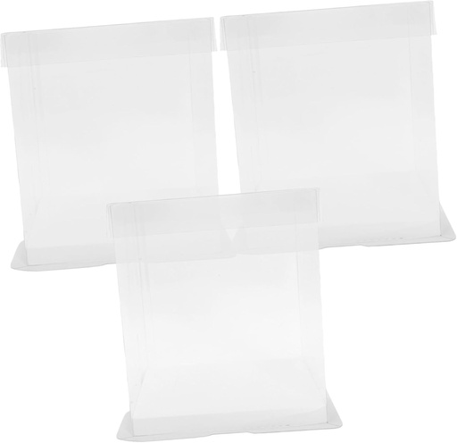 [BRSREZYEB4CQ2F3J] Zerodeko 3pcs Transparent Cake Boxes Lid Portable Bakery Wrapping Container for Desserts for Birthdays and Special Events