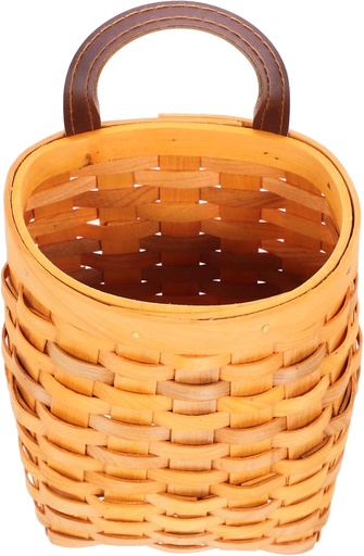 [BRSREHYFOUDWCE3K] Handwoven Wall Hanging Basket for Storage Natural Woven Basket with Fresh Color Multi Use Fruit and Vegetable Organizer Rustic Farmhouse Decorative for Kitchen and Home