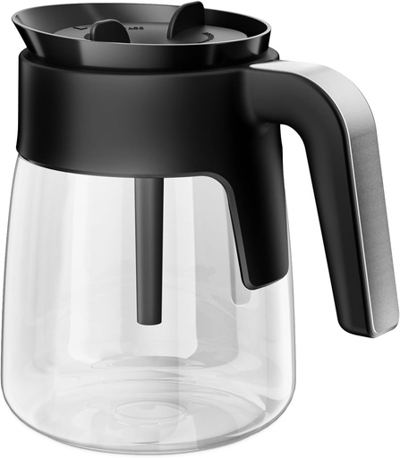 [BRSRAEILOQBWMETG] 12 Cup Coffee Pot Replacement for Ninja Coffee Maker CFP101 CFP201 CFP301 CFN601 CFP250A CFP300 CFP307, Glass Carafe Replacement with Brew-Through Lid, Ninja Coffee Pot Replacement with Sturdy Handle