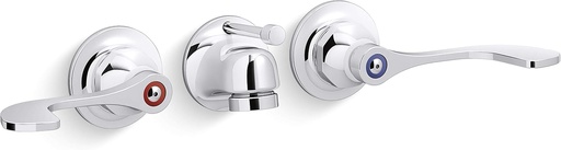 [BRSWYYY3OICGKC3F] KOHLER TRITON BOWE® Shelf Back faucet with Pop up drain and WristBlade handles