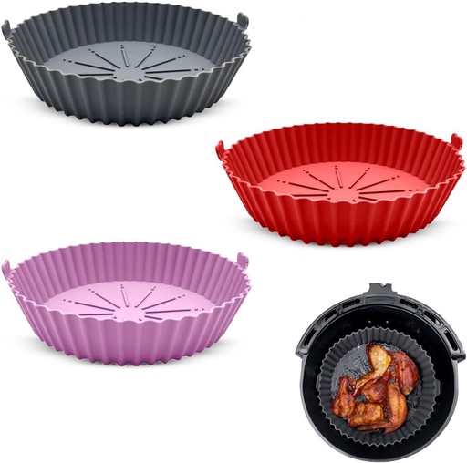 [BRSRMCATDIFW2EY3] Silicone Air Fryer Liners 3pcs