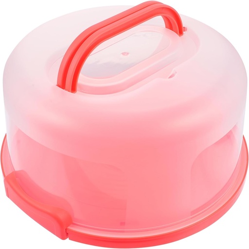 [BRSREH37PIMGEGTA] Thickened Reusable Cake Box Clasp Portable Orange Red Plastic Baking Packaging for Birthday Cakes Party Favors Cupcakes Muffins and Desserts Storage
