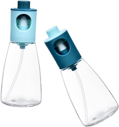 [BRSREHQQOYBGAHYV] 2Pcs Oil Sprayer Bottles Press Type Glass Oil Dispenser for Kitchen Cooking Food Safe Material Suitable for Soy Sauce for Grilling Baking Salad Preparation