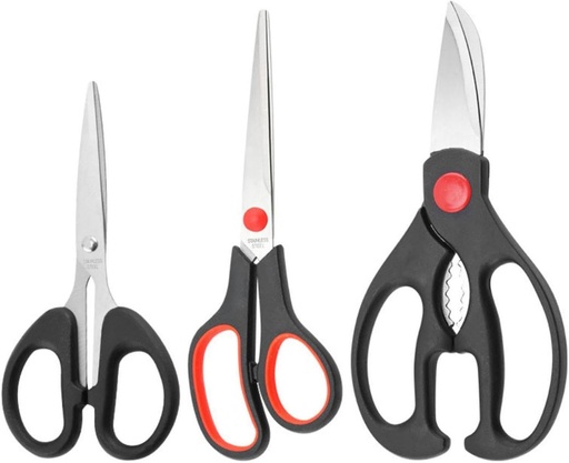 [BRSREHYQDMFRQAA2] Kitchen Scissors 3 Pack Kitchen Shears Set All Purpose Poultry Shears Stainless Steel Sharp Utility Cooking Scissors for Home