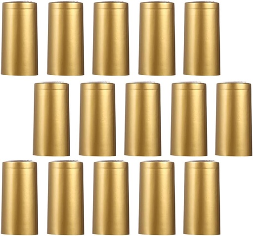 [BRSW2FAOA4GWACTJ] Cabilock Wine Bottles 200Pcs PVC Heat Shrink Capsules Wine Shrink Wrap Sleeves Caps Wine Bottle Shrink Caps for Wine Cellars and Home Use (Golden) Wine Corks
