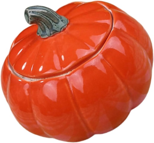 [BRSREEIFBUFWAC37] Luxshiny 1Pc Pumpkin Shape Ceramic Food Storage Container Airtight Canister for Tea Dried Fruits and Snacks Decor and Option and Stylish