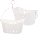 Luxshiny 2pcs Bathroom Hanging Drain Basket Storage Baskets for Utility Kitchen Office Wire