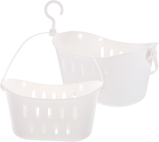 [BRSRAHQ5ABYGM3TP] Luxshiny 2pcs Bathroom Hanging Drain Basket Storage Baskets for Utility Kitchen Office Wire