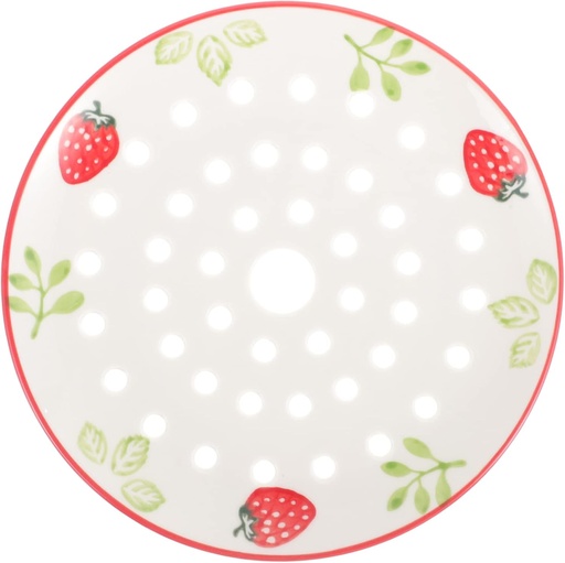 [BRSREFILPMJQMELA] Dumpling Steaming Plate Multi Ceramic Food Steamer Dish for Cooking for Dumplings Buns Fish Rice Easy to Clean and Portable