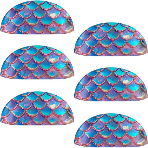 [BRSRAGI5AEARACD6] 6 Packs Mermaid Scales Background Cabinet Knobs, 3.5" Modern Kitchen Cabinet Pulls with Screws, Drawer Pull Knob Handles for Closet, Cupboard, Door