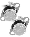 2 Pcs Microwave Thermostat Fit for GE, Thermostat Thermal Fuse Switch Replace KSD-40LC 70 Degree, for Microwave Ovens Normal Closed Temperature Control Switch