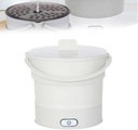 Portable Foldable Electric Hot Pot Cooker Dual Voltage110V-240V Mini Kettle Food Grade Silicone for Dormitory BBQ Travel