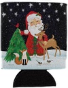 Caroline's Treasures VHA3033CC Santa Claus Christmas Can or Bottle Hugger Cooler Washable Drink Sleeve Collapsible Beverage Insulated Holder, Can Hugger, Multicolor