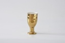 Pampa Bay Porcelain Wine Goblet, 12 oz., Gold Finished Metallic Exterior, Oven and Dishwasher Safe