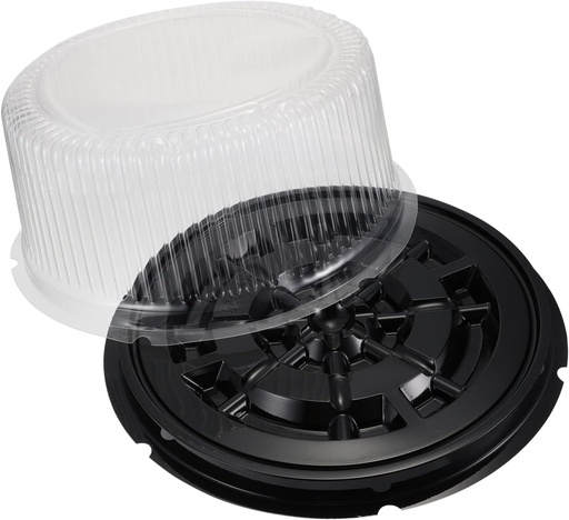 [BRSREHYQCIPRO2AZ] Cabilock 5pcs Transparent Round Cake Boxes with Protective Covers Packaging for Single Cake Dessert for Weddings and Parties