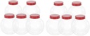Tofficu 10pcs Christmas Candy Jars Shaped Treat Containers Sealing Lids for Holiday Parties for Candy Cookies and Toys