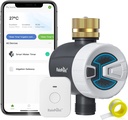 RAINPOINT WiFi Water Timer, Brass Inlet Smart Hose Faucet Timer, Automatic Irrigation System Controller for Yard Watering, APP Control via 2.4Ghz WiFi and Bluetooth (V2, 2025 Release)