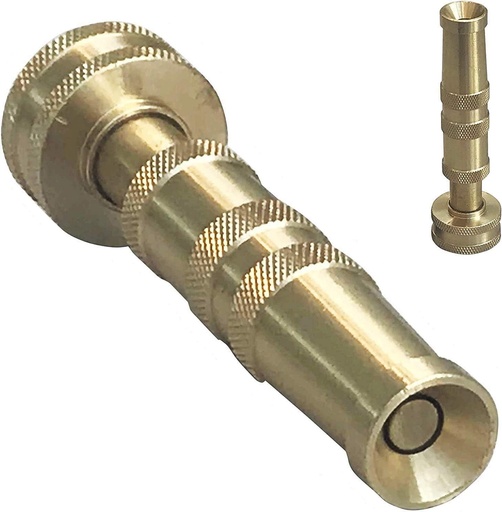 [BRSWGAA7O56R6YL6] High Pressure Hose Nozzle Heavy Duty | Brass Water Hose Nozzles for Garden Hoses | Adjustable Function | Fits Standard Hoses, Garden Sprayer, Spray Nozzle, Power Washer Nozzle