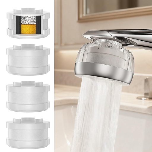 [BRSW2ZQYCQBQIGQU] LongLasting Bathroom Sink Faucet Water Filter .Removes 99% Chlorine Heavy Metals. Hard Water Softener. Kitchen Purifier. Relieve Dry, Rough&Itchy Skin, Suitable for Sensitive Skin.TWF Series
