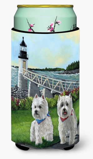 [BRSWYA35BF5BYAY2] Caroline's Treasures PPP3230TBC Westie Schooner & Annie Tall Boy Hugger Can Cooler Sleeve Hugger Machine Washable Drink Sleeve Hugger Collapsible Insulator Beverage Insulated Holder
