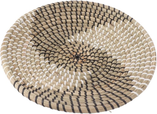 [BRSROGAKOEMBGHTX] Hanging Wall Basket Decor, Boho Wall Plate, Handcrafted Seagrass Hanging Baskets, Multifunction Woven Insulation Pad for Living Room Kitchen (Style 2)