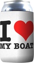 1 Pack - I "Heart" Love My Boat Drink Cooler Sleeve