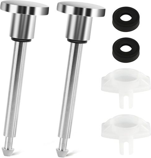 [BRSREFQDC5YAYYI2] Tub Spout Diverter Repair Kit Set of 2, Universal Bathroom Shower Bathtub Leaky Faucet Repair Replacement Parts Includes 2 Diverter Valve Stems, 2 Cup Seals, 2 Gates (Chrome,Classic)