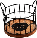 STOBAZA Pod Storage Basket Metal Wire Desktop Espresso Pod Holder Multi-purpose Fruit Basket Station Accessories