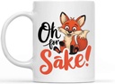Gift Design Idea for Teacher Funny/fox -oh for Fox Sake-funny Gifts Women/men, Coffie … Fox 11 Oz White Ceramic Coffee Mug