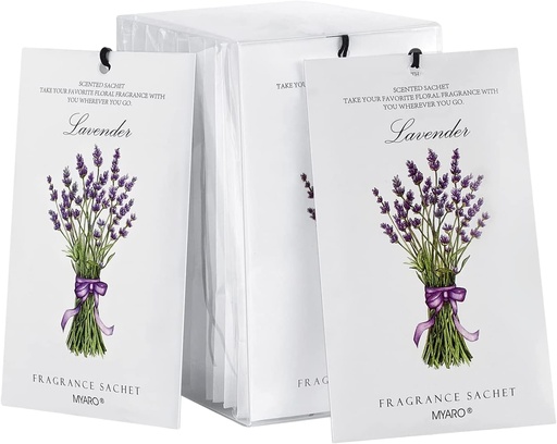 [BRSWKGI5OB5W2FT2] MYARO 12 Packs Lavender Scented Sachets Air Freshener for Drawer and Closet, Long-Lasting Sachet Bag Room Car Odor Deodorizer Fresh Scent Home Fragrance