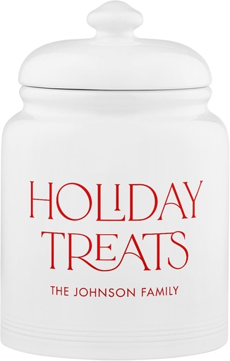 [BRSRAGIOAV6QMFLO] Let's Make Memories Personalized Cookie Jar - For Bakers - Kitchenware - Ceramic - Airtight Lid - Holiday Treats - Christmas Cookie Storage