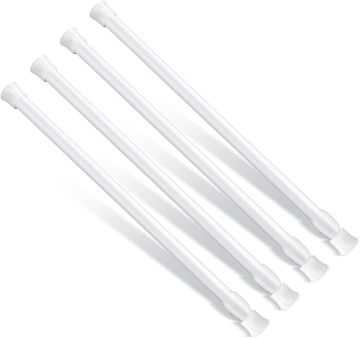 [BRSROGQNCANAYFLV] 4pcs Window Security Bars, 11.8-17.72 Inch Adjustable Sliding Door Security Lock Bar Fixed Window Guard Door Security Devices for Children Safety Patio Door (White)