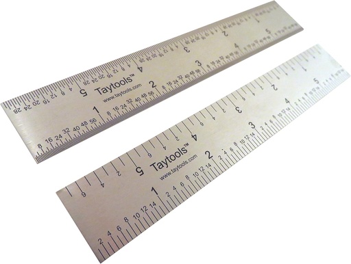 [BRSWECQ3OB7BUEYV] Taytools 6 Inch Rigid Machinist Rule Ruler Hardened Spring Steel 4R Graduations in 1/8, 1/16, 1/32 and 1/64 Inches MRSAE