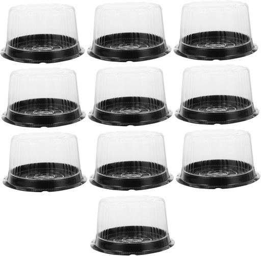 [BRSRAGL5PMGWCYDP] PRETYZOOM Disposable Cake Containers Lid 10 Pack Portable Cake Box to Go Cake Carrier Birthday Cake Box for Storage