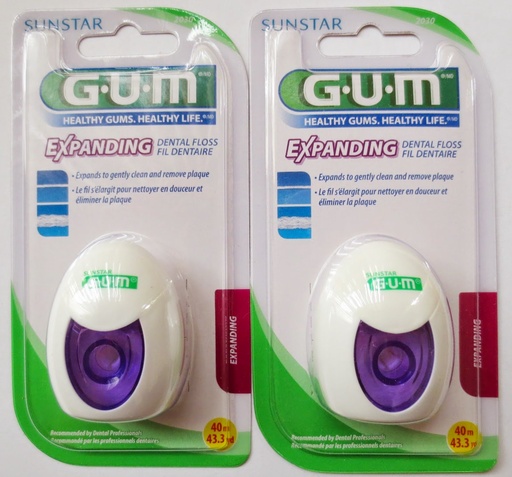 [BRSWIEIECMABM2DK] GUM Expanding Dental Floss 2030 43.3 Yd (Pack of 2)