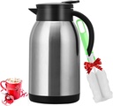 40oz Stainless Steel Thermal Coffee Carafe Dispenser, Unbreakable Double Wall Vacuum Flask 1.2L Water Tea Pot Beverage Pitcher for Hot Coffee for Christmas Carafe(Silver)