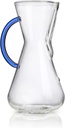 Chemex Pour-Over Glass Coffeemaker - Colored Glass Handle Series - 3-Cup Sapphire - Exclusive Packaging