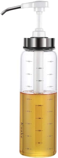 [BRSWYCQDCB4AI2AV] Cabilock Home Kitchen Sauce Press Bottle White Easy One-hand for Salad Dressings Ketchup and More Made