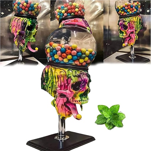 [BRSROZ35DIAQGCIZ] VADSBO 3D Skull Candy Dispenser, Bubble Gum Machine, Halloween Bubble Gum Skull Machine, Creative Halloween Deco for Office Home Living Room Desk Decoration