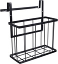 Multi-function Wall Basket Kitchen Seasoning Rack Hanging Sundries Basket Kitchen Storage over The Door Hanger