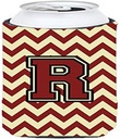 Caroline's Treasures CJ1061-RTBC Letter R Chevron Maroon and Gold Tall Boy Hugger Can Cooler Sleeve Hugger Machine Washable Drink Sleeve Hugger Collapsible Insulator Beverage Insulated Holder