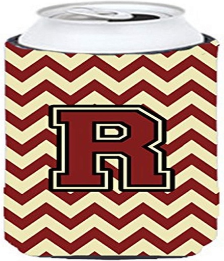 [BRSWKYADOB6QGHT6] Caroline's Treasures CJ1061-RTBC Letter R Chevron Maroon and Gold Tall Boy Hugger Can Cooler Sleeve Hugger Machine Washable Drink Sleeve Hugger Collapsible Insulator Beverage Insulated Holder