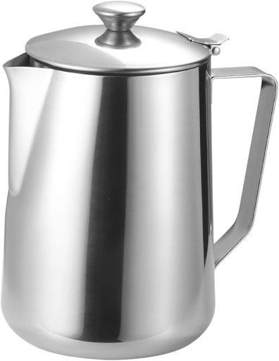 [BRSRABA5A4HA22TP] KICHOUSE Stainless Steel Milk Frothing Pitcher Jug Thickened Cold Water Kettle for Coffee Tea Juice and Milk Sturdy and Easy to Clean