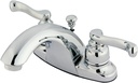 Kingston Brass KB7641FL 4 in. Centerset Bathroom Faucet, Polished Chrome