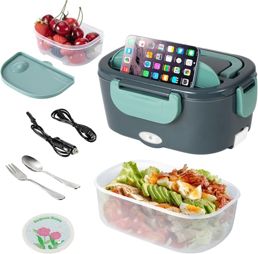 [BRSROCTRCV4GKF3Z] Electric Lunch Box Food Heater for Adult, 1.5L Large Capacity Heating Bento Box, Portable Food Warmer Lunch Box for Office,Car & Truck